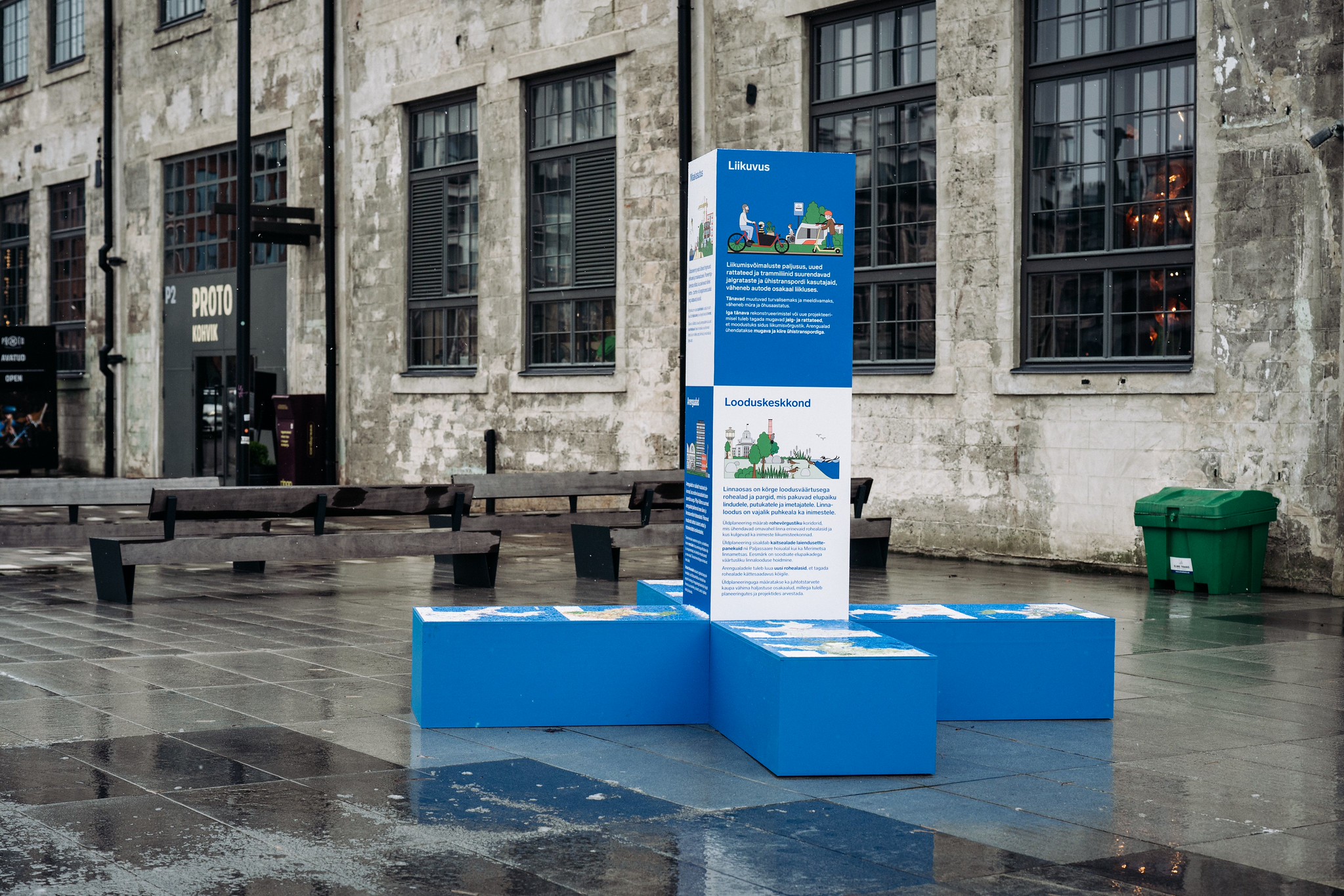 Põhja-Tallinna üldplaneeringu avalik väljapanek Noblessneri kvartalis. Foto: Ellen Rudi