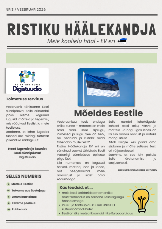 Meie koolielu hääl - EV eri