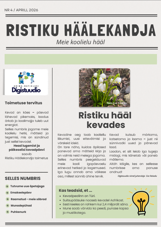 Ristiku Häälekandja aprill 2026