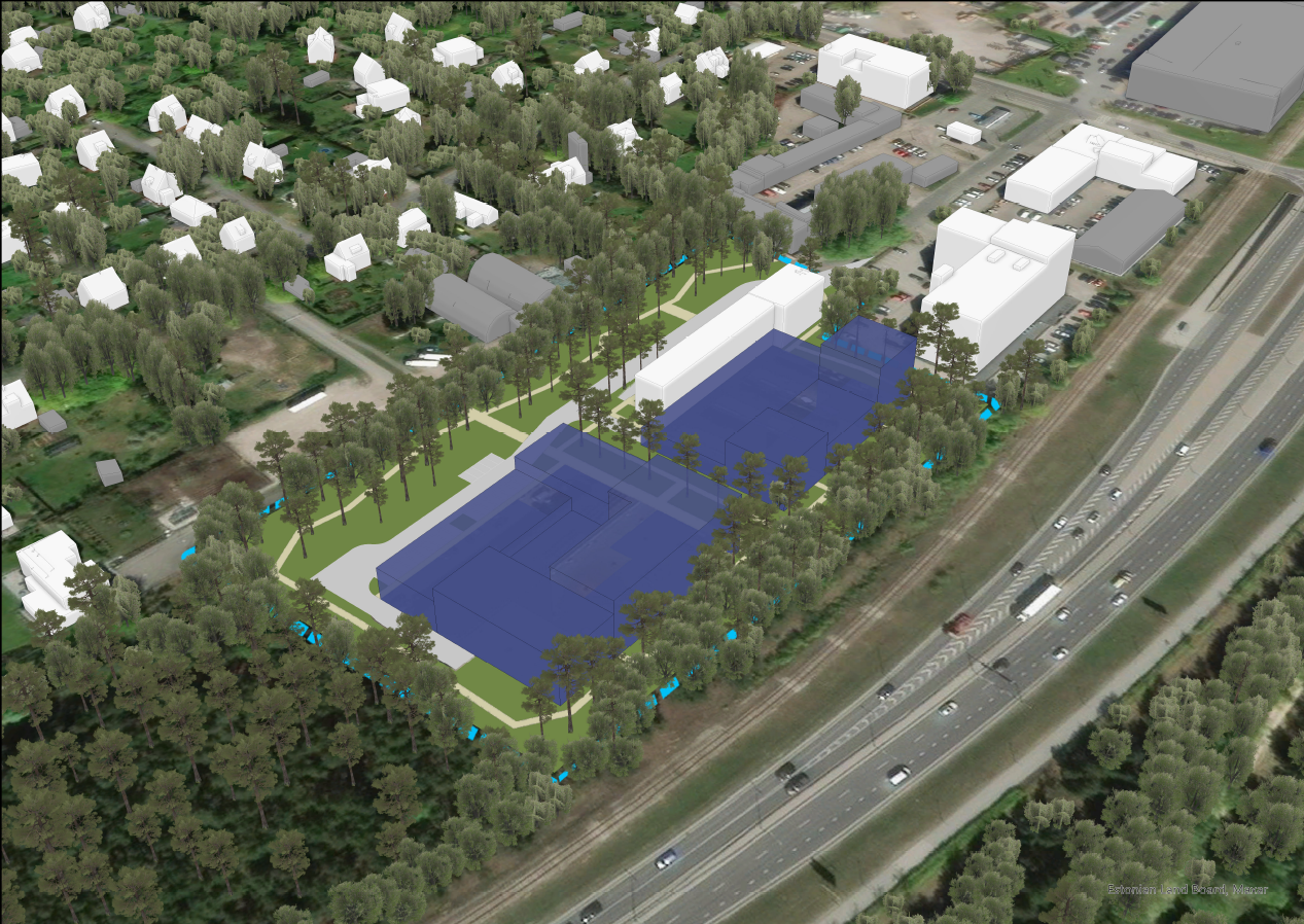 iduri tn 7, Siduri tn 8 ja Siduri tn 9 kinnistu detailplaneering. illustratsioon Skepast &Puhkim