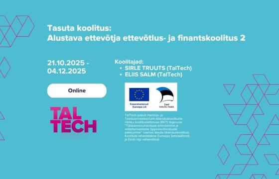TalTech tasuta ettevõtluskoolitus