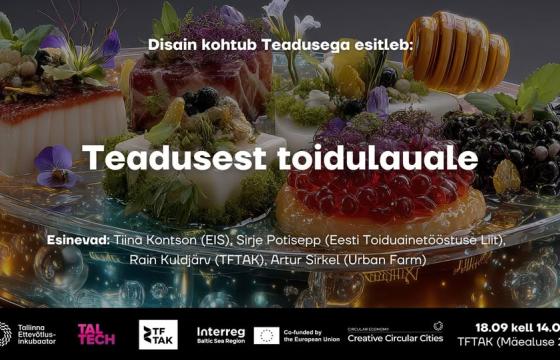 Disain kohtub teadused_Teadusest toidulauale bänner