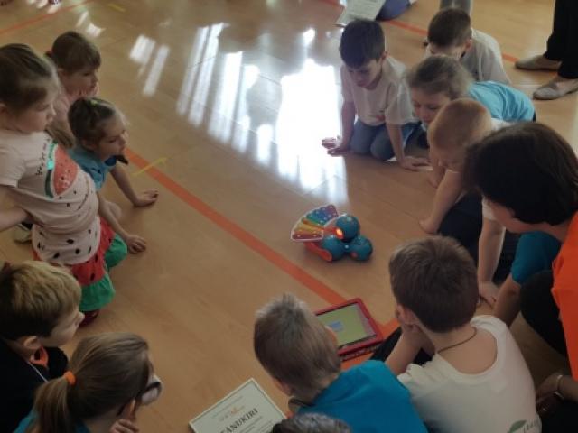 Kevadviktoriin Bee-Bot ja Blue-Bot minirobotidega kevadet otsimas ja tarkust kogumas.jpg
