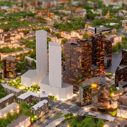 Liivalaia 49 // 53 ja Maakri 25 kinnistu detailplaneeringu illustratsioon