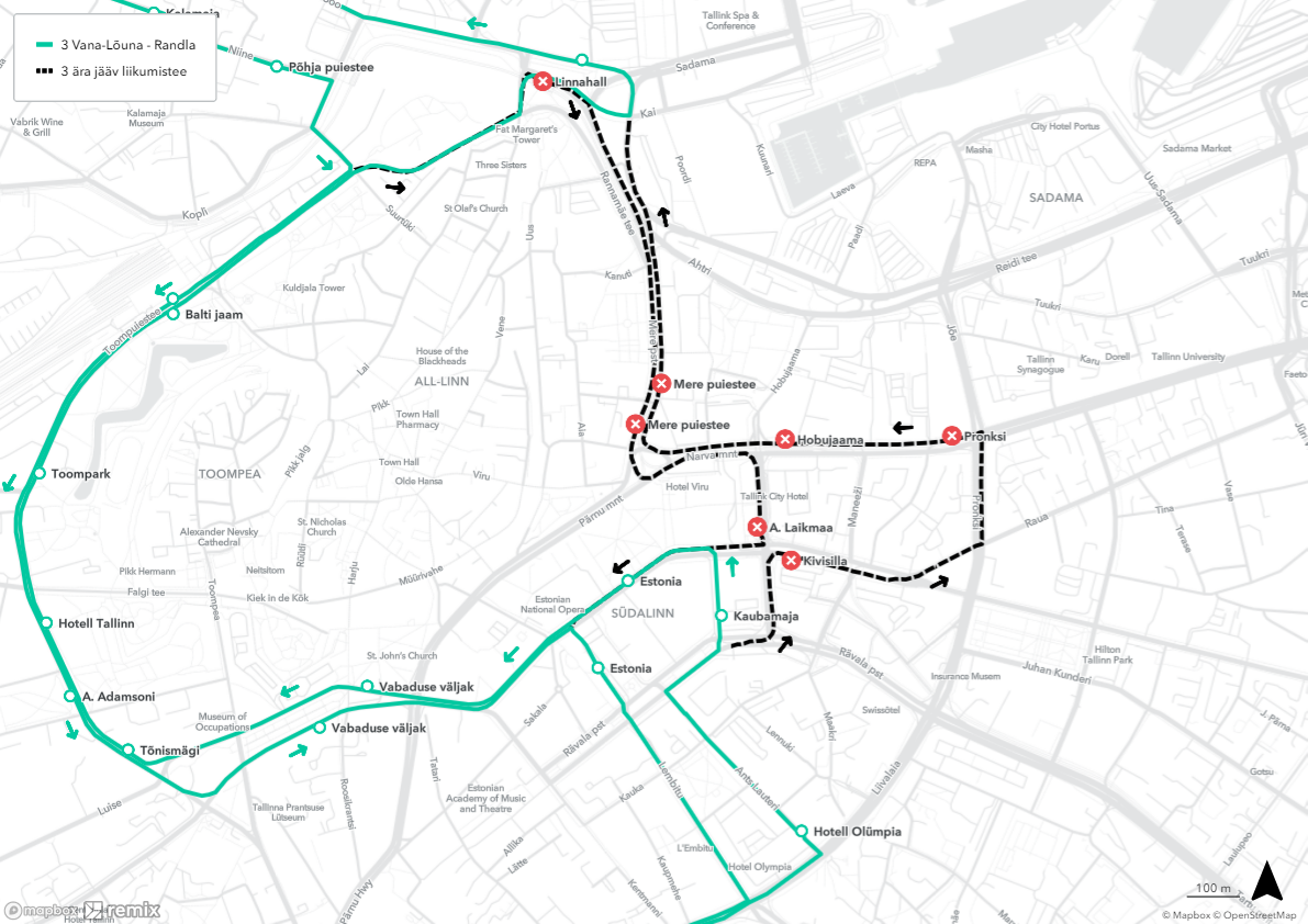 Changes in bus route No 3 from 11 July 2022