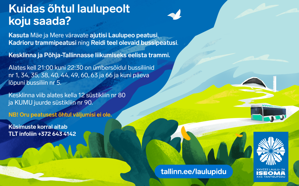 Laulupeolt koju minnes eelista trammi